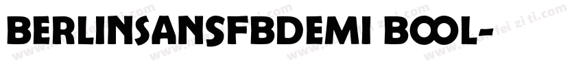 BerlinSansFBDemi Bol字体转换